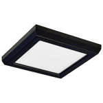 5" LED Square Flush Mount Fixture, 8W, CCT Selectable, White, Black, Bronze, Brushed Nickel Finish, 120V