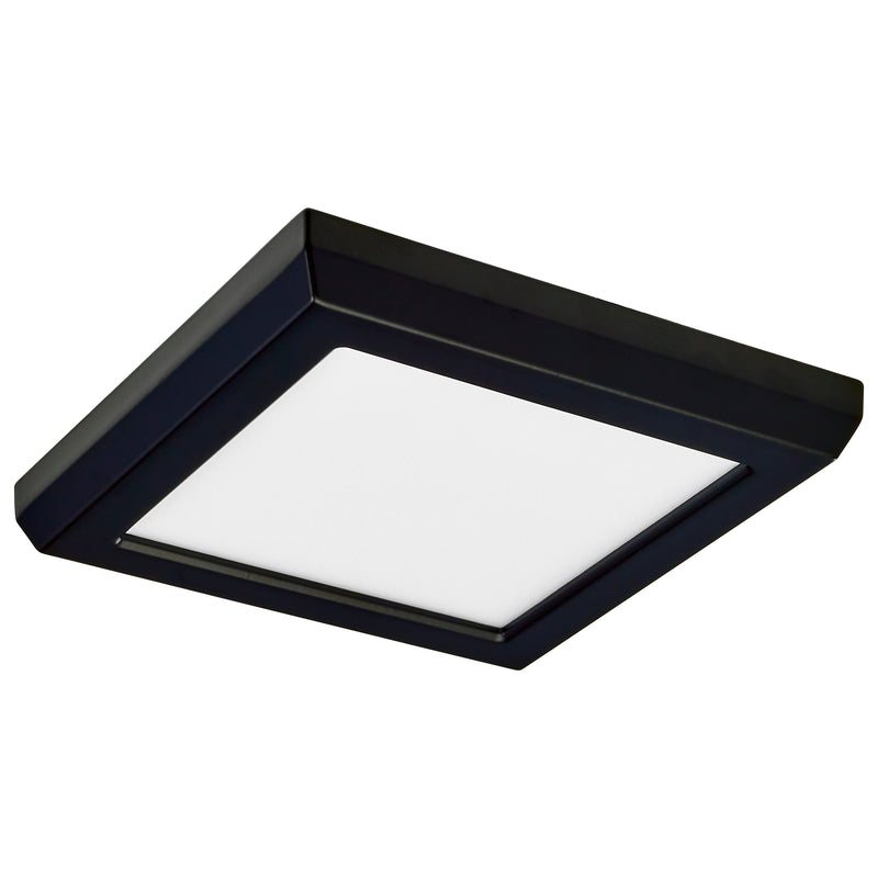 5" LED Square Flush Mount Fixture, 8W, CCT Selectable, White, Black, Bronze, Brushed Nickel Finish, 120V