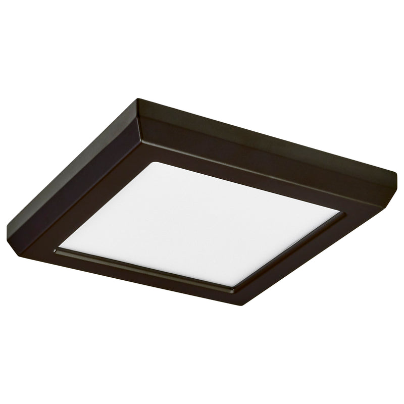 5" LED Square Flush Mount Fixture, 8W, CCT Selectable, White, Black, Bronze, Brushed Nickel Finish, 120V