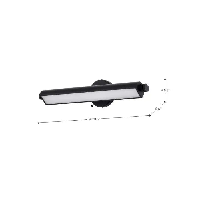 Auden 24" LED Vanity Light, CCT Selectable, 120V, Black Finish