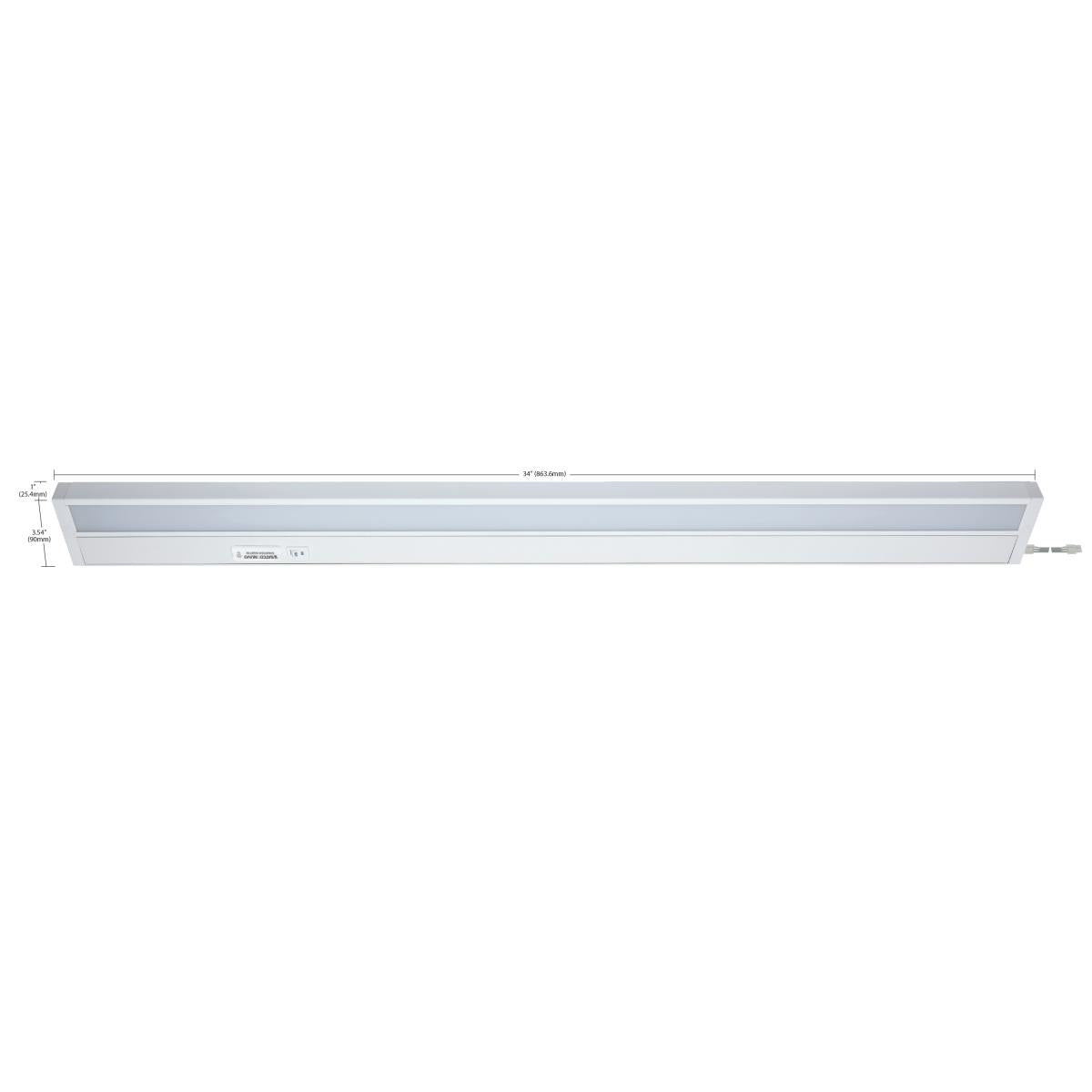 34 Inch LED Under Cabinet Light, SMART Starfish, RGB and Tunable White, White Finish