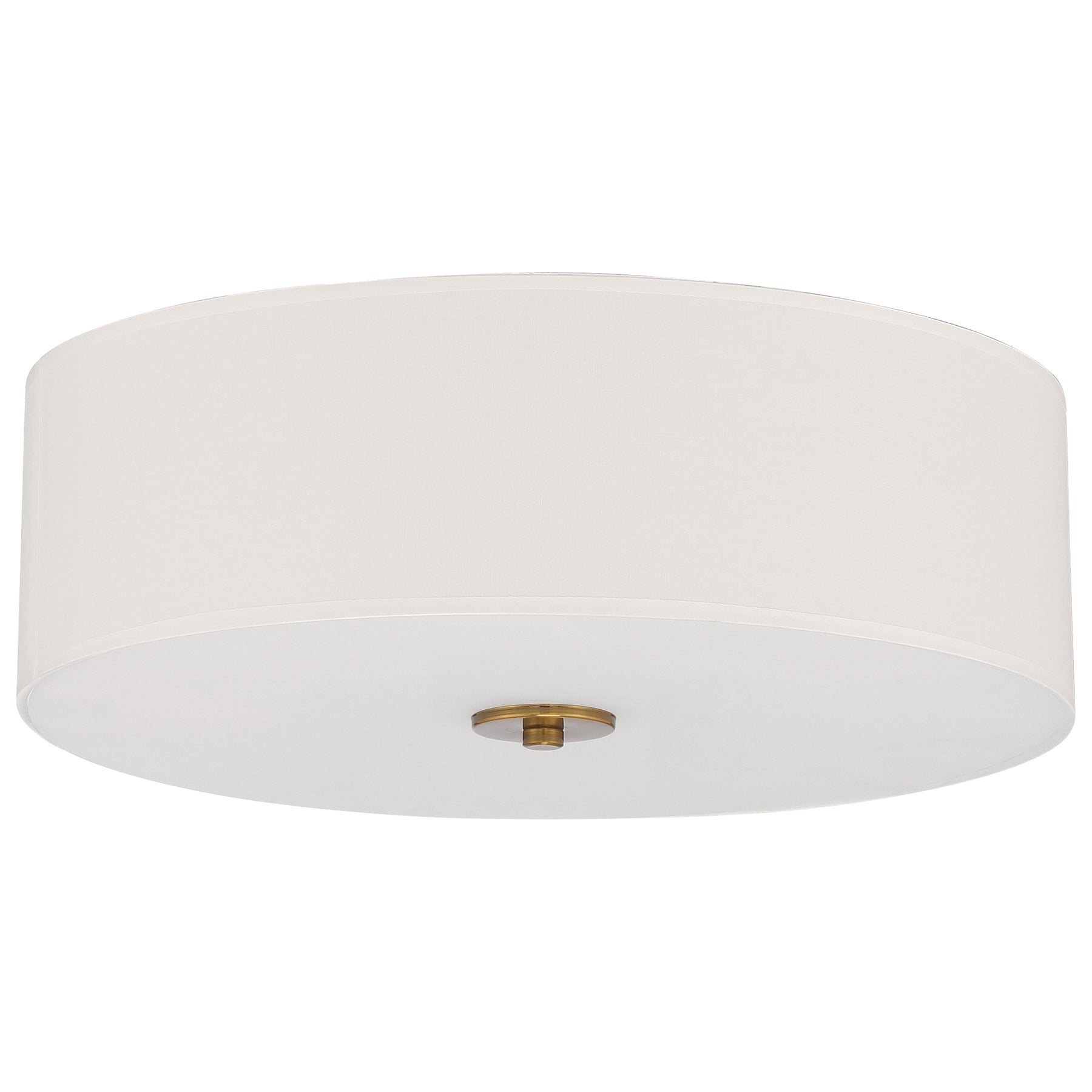 LED Flush Mount Ceiling Light, 2400 Lumens, 26W, 3000K, 120V, Antique Brushed Brass Finish, Mid Town Collection