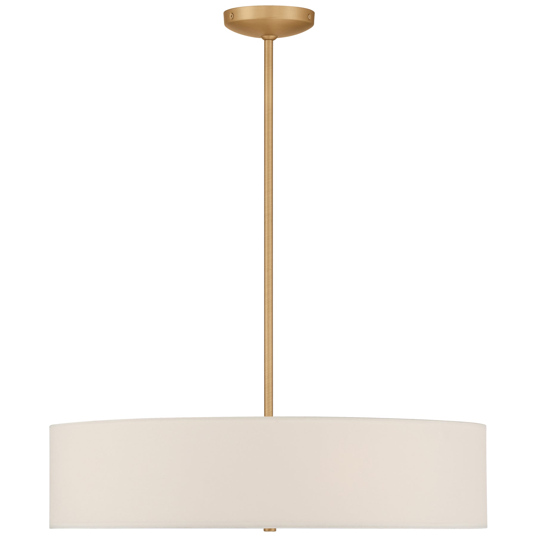 LED Pendant Semi-Flush Mount Ceiling Light, 34W, Antiqued Brushed Brass Finish, 120V, Mid Town Collection