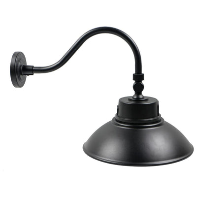 LED Gooseneck Fixture, Wattage and CCT Selectable, 5500 Lumen Max, Integrated Photocell,120-277V, Finish Black
