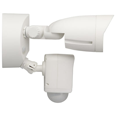 2 Head Outdoor SMART Security Light, With Camera, Starfish enabled, White Finish