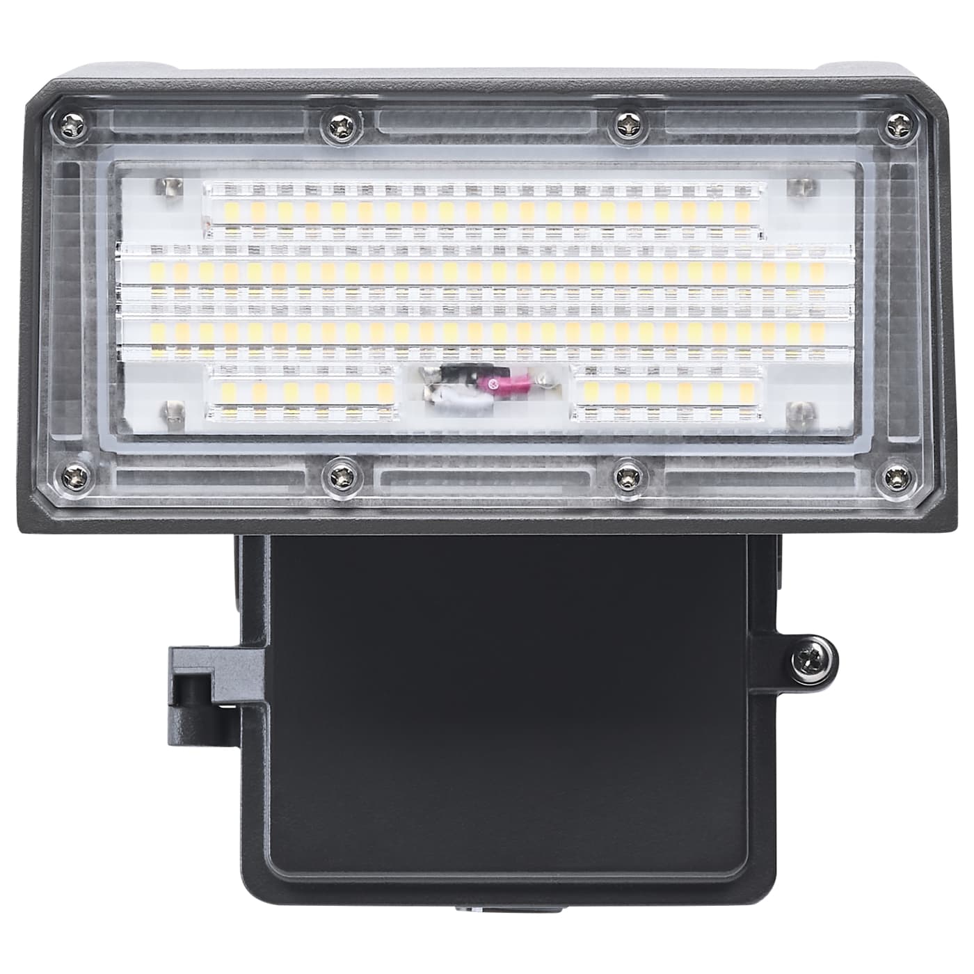 LED Small Adjustable Wall Pack, 3669 Lumen Max, Wattage and CCT Selectable, 120-277V, Bronze Finish