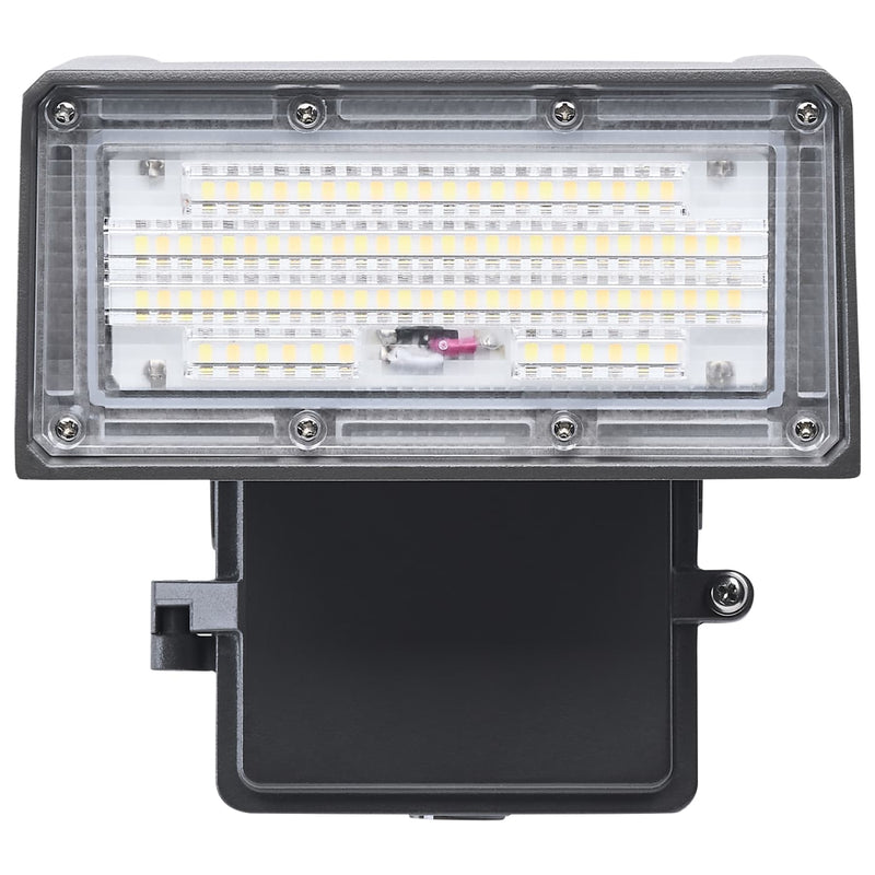 LED Small Adjustable Wall Pack, 3669 Lumen Max, Wattage and CCT Selectable, 120-277V, Bronze Finish