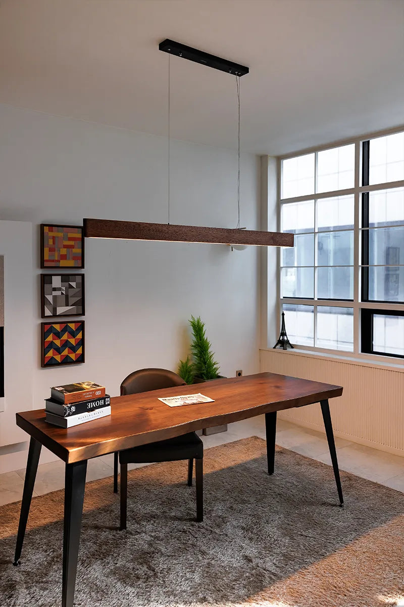 59" LED Linear Fixture, 2850 Lumens, 3000K, 30W, 100-240V, Ipe Wood Finish