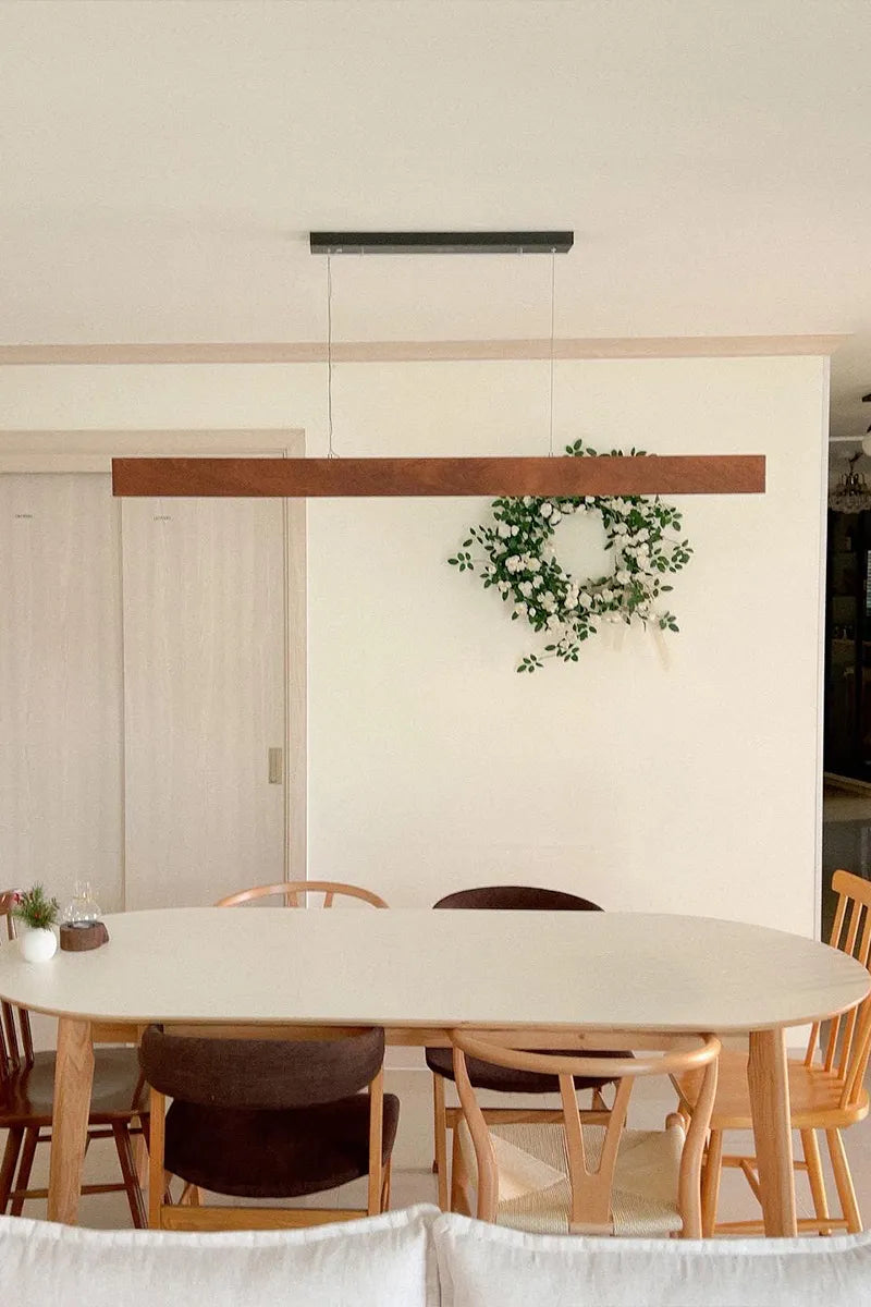59" LED Linear Fixture, 2850 Lumens, 3000K, 30W, 100-240V, Ipe Wood Finish