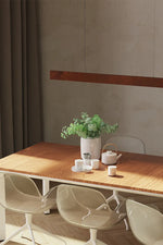 59" LED Linear Fixture, 2850 Lumens, 3000K, 30W, 100-240V, Ipe Wood Finish