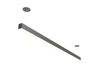 6 FT LED Direct/Indirect Suspended Linear Fixture G2, 7000 Lumen Max, Wattage and CCT Selectable, 120-277V, Black or White Finish