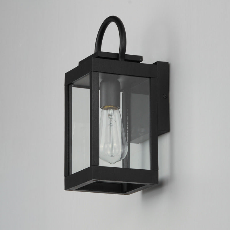 Nassau VX 1-Light Outdoor Wall Lantern, Black or White / Black
