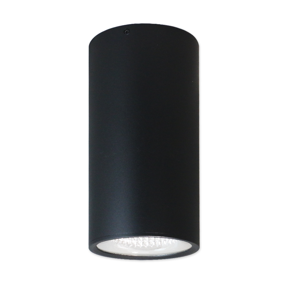 6" LED Architectural Cylinder Light Fixture, 2200 Lumens, 25W, CCT Selectable, 120-277V, Black Finish