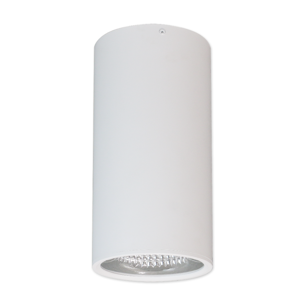 6" LED Architectural Cylinder Light Fixture, 2200 Lumens, 25W, CCT Selectable, 120-277V, White Finish