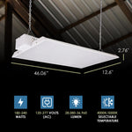 CondorX Premium 4FT LED Linear High Bay, 36,960 Lumen Max, Wattage and CCT Selectable, 120-277V, Sensor Ready