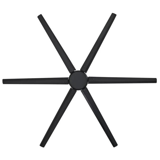 Widespan 100" 6-Blade Industrial Ceiling Fan, Matte Black Finish