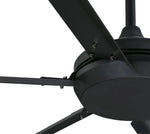 Widespan 100" 6-Blade Industrial Ceiling Fan, Matte Black Finish