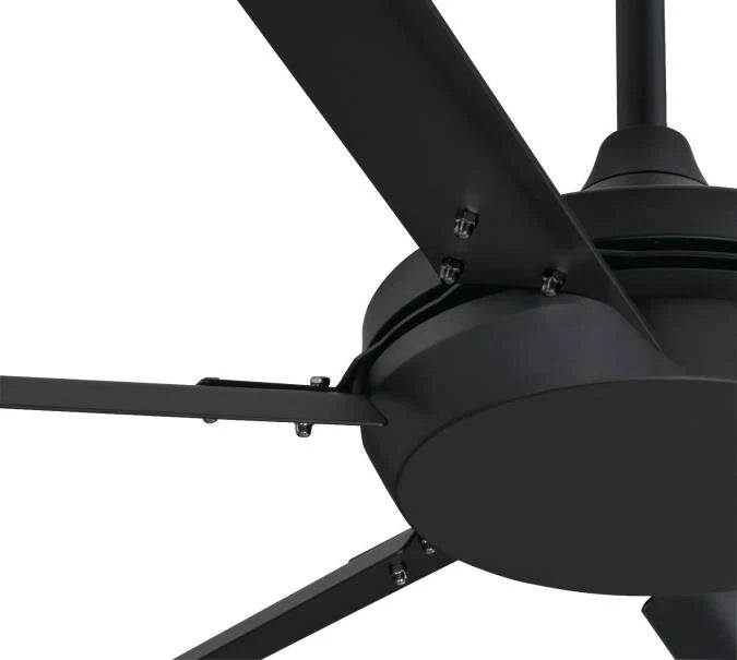 Widespan 100" 6-Blade Industrial Ceiling Fan, Matte Black Finish