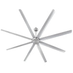 Widespan 100" 8-Blade Industrial Ceiling Fan, Brushed Nickel Finish