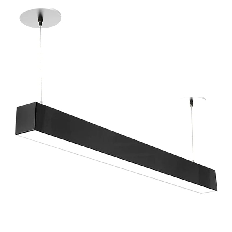 4 FT LED Linear Fixture, 4800 Lumen Max, 40 Watt, CCT Selectable,  120-277V, Black, White or Silver Finish