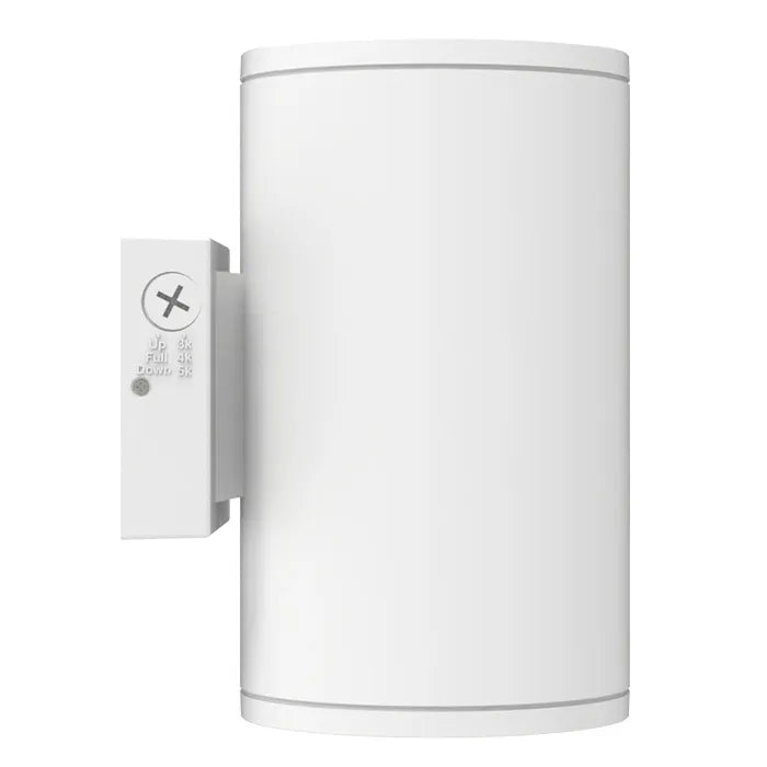 6" LED Wall Mount Cylinder Light, 4680 Lumens, 36W, CCT Selectable, 120-347V, Black or White Finish