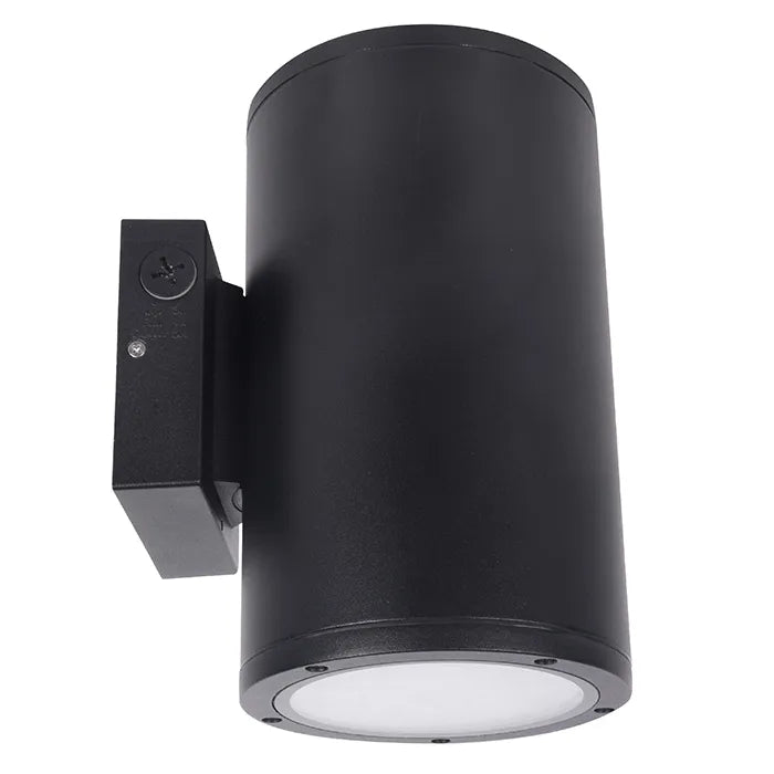 6" LED Wall Mount Cylinder Light, 4680 Lumens, 36W, CCT Selectable, 120-347V, Black or White Finish