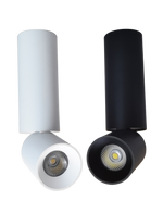 2" LED Adjustable Architectural Cylinder Light Fixture, 1080 Lumens, 12W, CCT Selectable, 120-277V, Black or White Finish