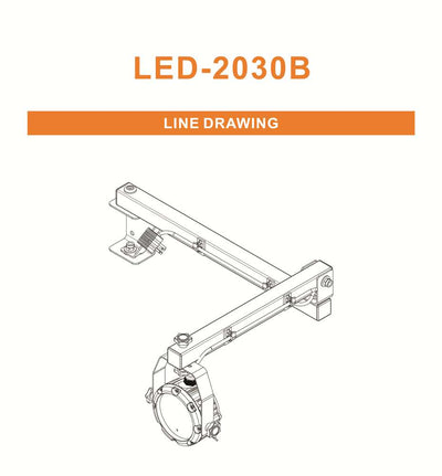 LED Dock Light With Adjustable Arm, 3400 Lumens, 28W, 5700K, 120-277V