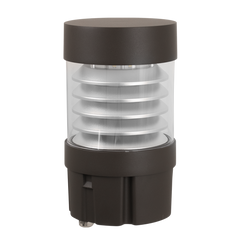 LED SPEC-SELECT™ Bollard Round, Flat Top, Louver, 2860 Lumen Max, Wattage and CCT Selectable, 120-277V
