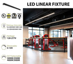 8 FT LED Direct/Indirect Suspended Linear Fixture, 13800 Lumens, Wattage and CCT Selectable, 120-277V, Black, White or Silver Finish