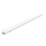 White led 8ft led strip light fixture with sleek modern design and smooth plastic diffuser wattage and cct selectable