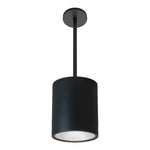 Black matte architectural cylinder light fixture with led bulb 8 inch selectable wattage and cct 6300 lumen max