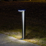 2 Pack LED Bright White, Blue or Orange Sentry Modern Solar Path Light, 60 Lumens, 1.2W, 6000K CCT, Black Finish