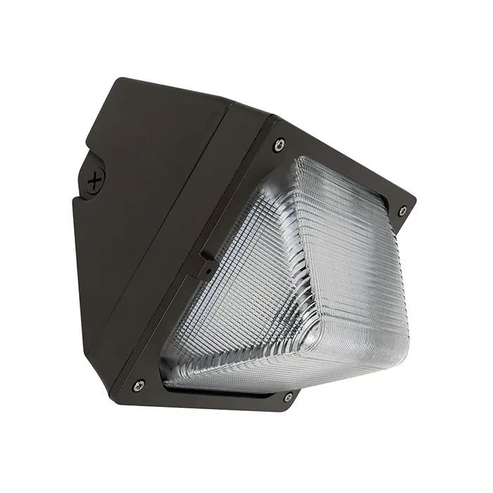 LED Traditional Wall Pack, 4200 Lumens, 28W, 4000K or 5000K, Photocell Included, 120-277V, Bronze Finish
