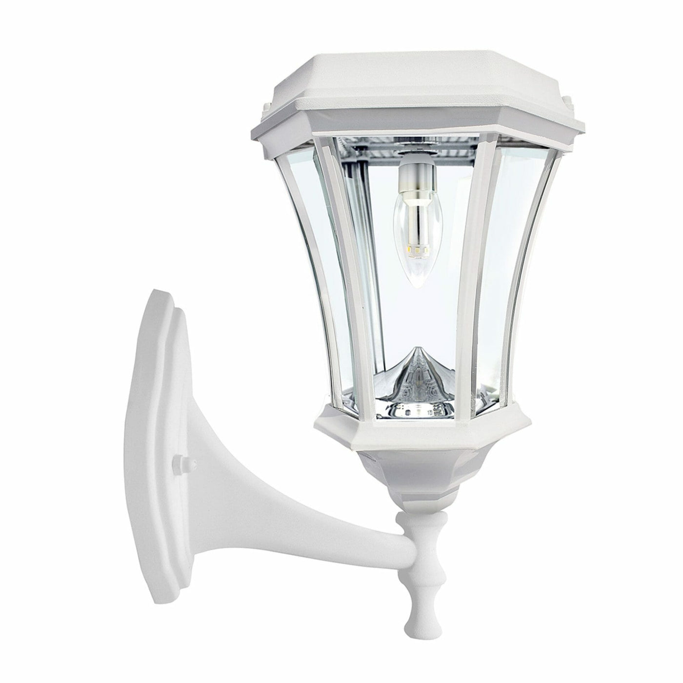Victorian LED Solar Post Light, 150 Lumens, CCT Selectable 2700K, White or Black Finish, 3 Mounting Options Included