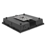 Black rectangular led slim canopy light with metal mounting plate and heat sinks for 12,533 lumen max output