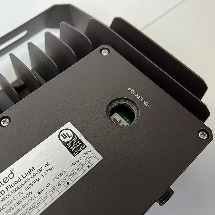 LED Flood Light, 19,205 Lumen Max, Wattage and CCT Selectable, 120-277V