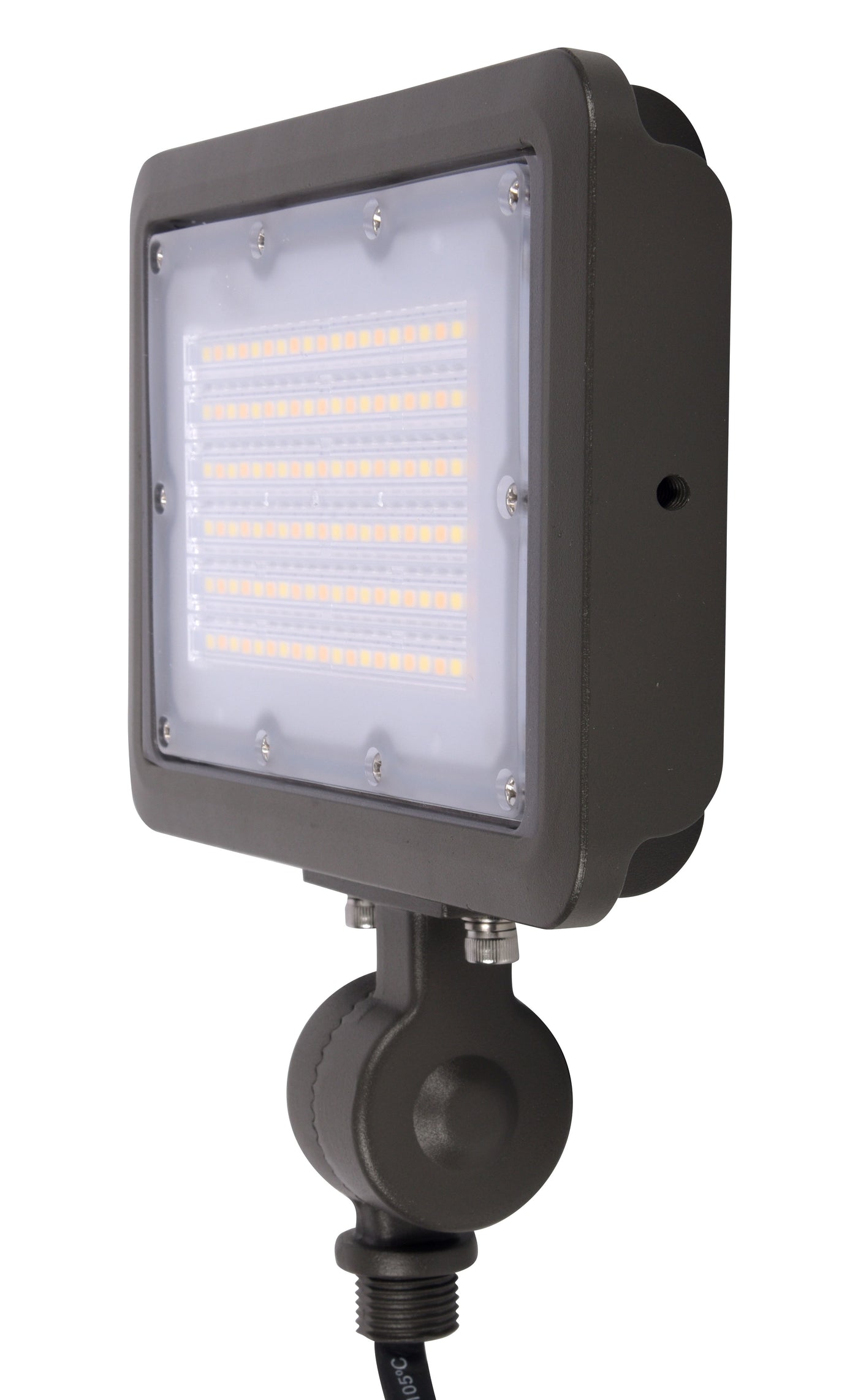 7x7 LED Flood Light With Yoke Mount and Photocell, 30W, 3900 Lumens, 120-277V, CCT Selectable:3000K/4000K/5000K