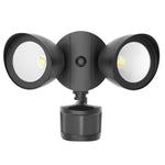 LED Security Flood Lights, 1400 Lumens, 20W, 3000K or 5000K, 120V, Black or White Finish, Motion Sensor Included