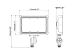 LED Flood Light, 7800 Lumen Max, Wattage and CCT Selectable, Photocell Included,120-277V