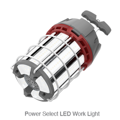 Temporary Working Light, Power Selectable 60/80/100W, 10000 Lumen Max, 5000K, 120V