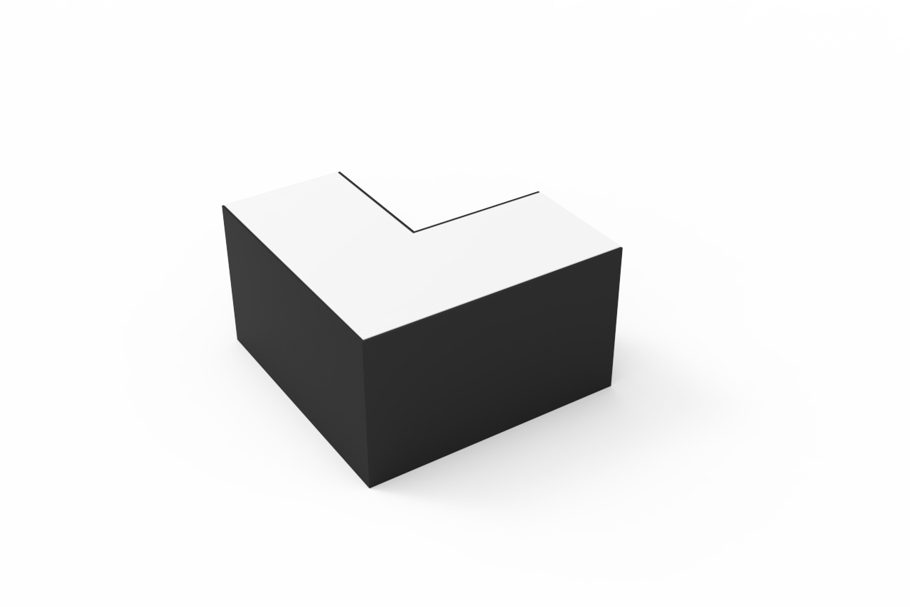 G2 L Shape Linear Architectural Beam Connector White Or Black Finish g2-l-shape-linear-architectural-beam-connector-white-or-black-finish