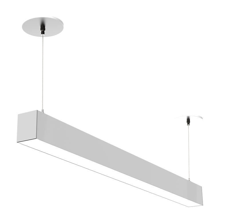 4 FT LED Linear Fixture, 4800 Lumen Max, 40 Watt, CCT Selectable,  120-277V, Black, White or Silver Finish