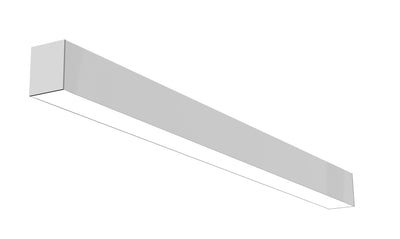 8 FT LED Direct/Indirect Suspended Linear Fixture G2, 13800 Lumens, Wattage and CCT Selectable, 120-277V, Black or White Finish
