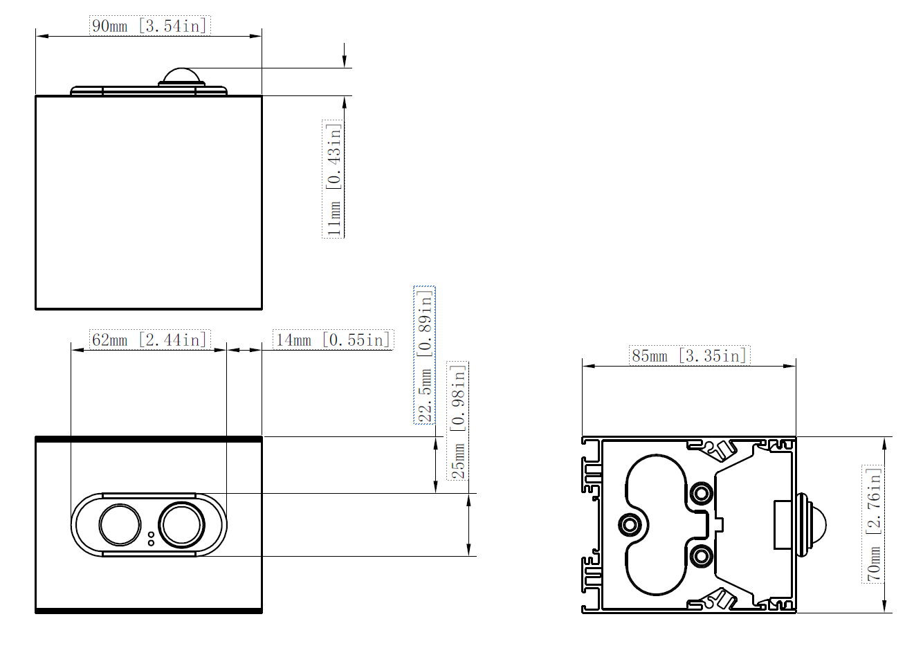 BEAMLED Motion Sensor Bracket, Black or White Housing