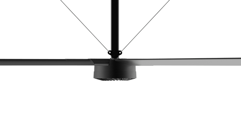 14 Foot 5-Blade Industrial Fan, 10,100 Lumens, 6000K, 200-240V