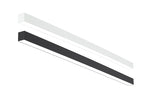 8 FT LED Direct/Indirect Suspended Linear Fixture, 4" Wide, 11,500 Lumen Max, Wattage and CCT Selectable, 120-277V, White or Black Finish