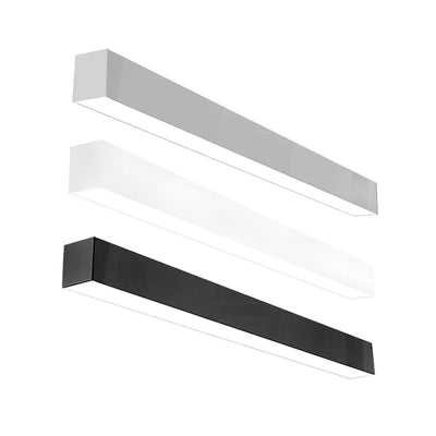 4 FT LED Direct/Indirect Suspended Linear Fixture G2, 6900 Lumen Max, Wattage and CCT Selectable, 120-277V, Black, White, or Silver Finish