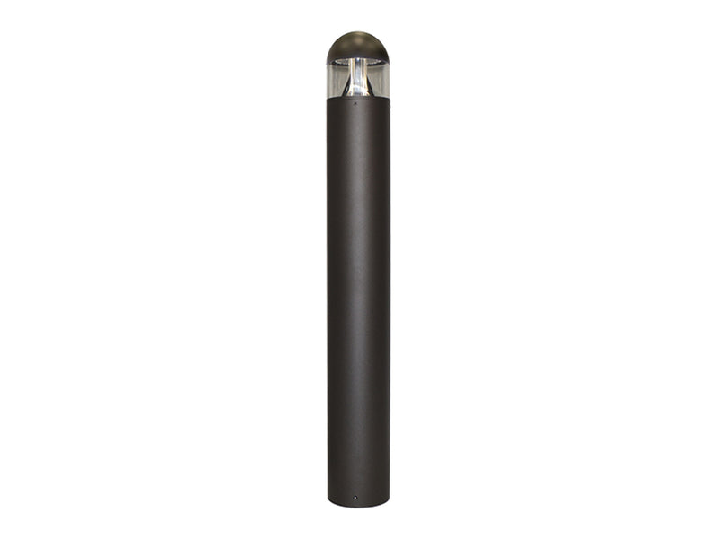 LED 6" Round Top Bollard, 3997 Lumens, Wattage and CCT Selectable, 120-347V, Bronze Finish