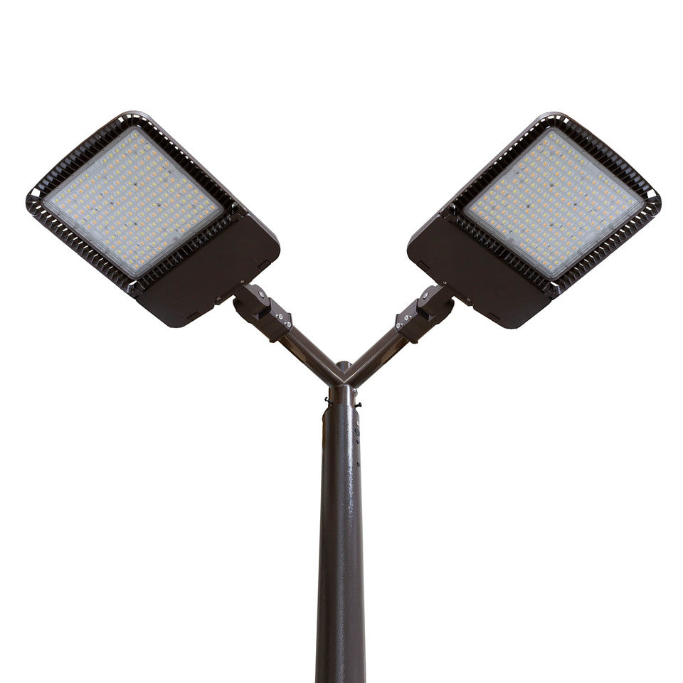 15FT LED Lighting System For Pickleball Court, 2 Light Poles and 4 LED Lights With Sports Optics